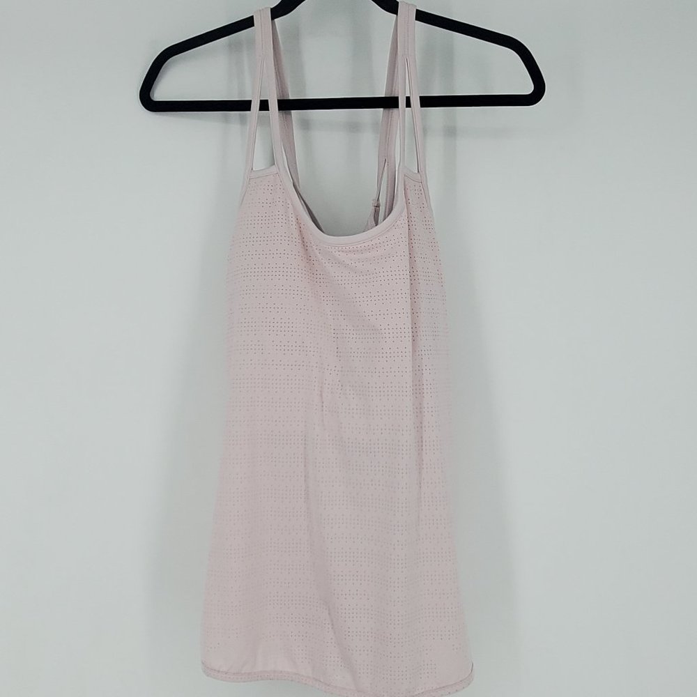 Athleta Empowerment Strappy Tank Built in Bra Pink Size XL